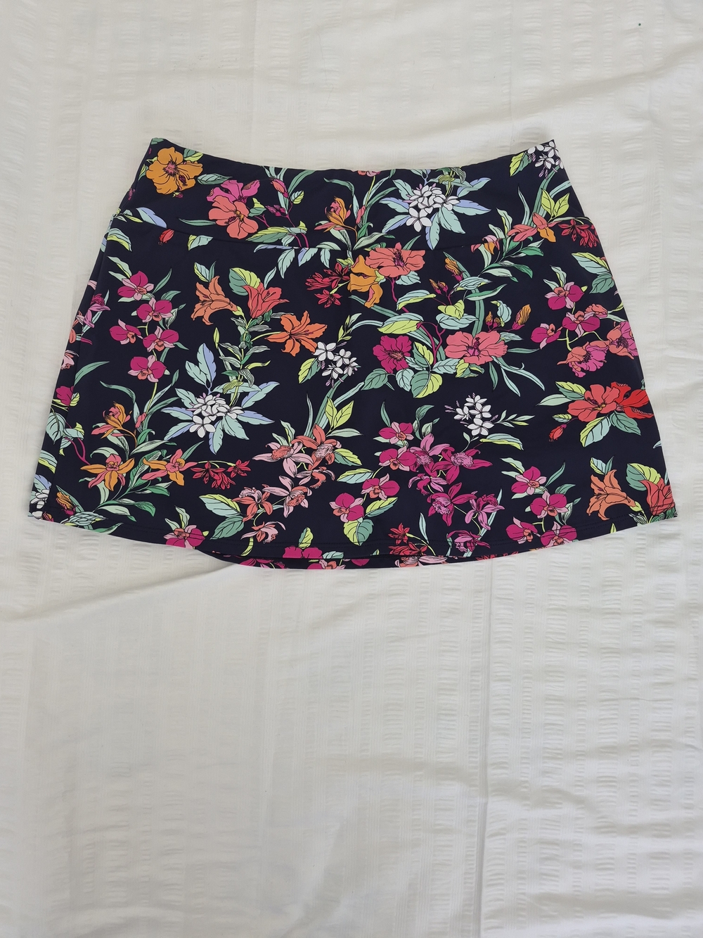 Tommy Bahama Floral Swim Skirt Skort Bottom Navy Small